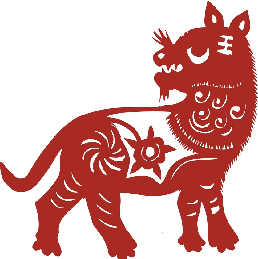 中国风中式传统喜庆民俗人物动物窗花剪纸插画边框AI矢量PNG素材【577】